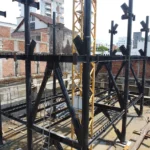 Vista del proyecto de edificio en estructura metálica de Eje Metal en Risaralda